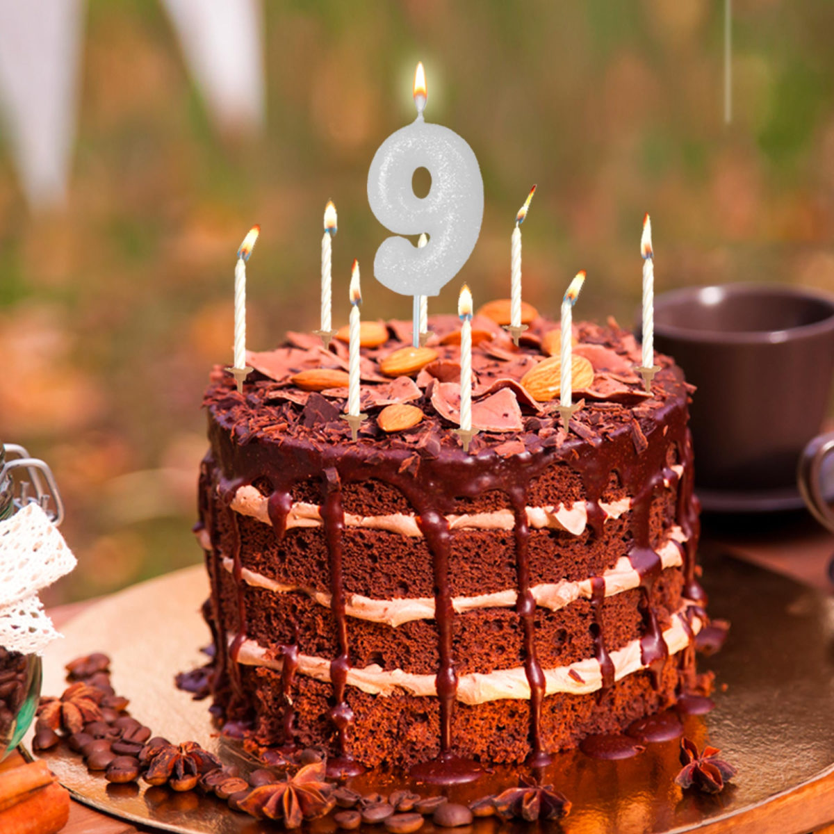 Bougie Chiffre 9 D'Anniversaire Numéro 9 Décoration Pour Gâteau  D'Anniversaire 9 Ans Doré[u1851] - Cdiscount Maison