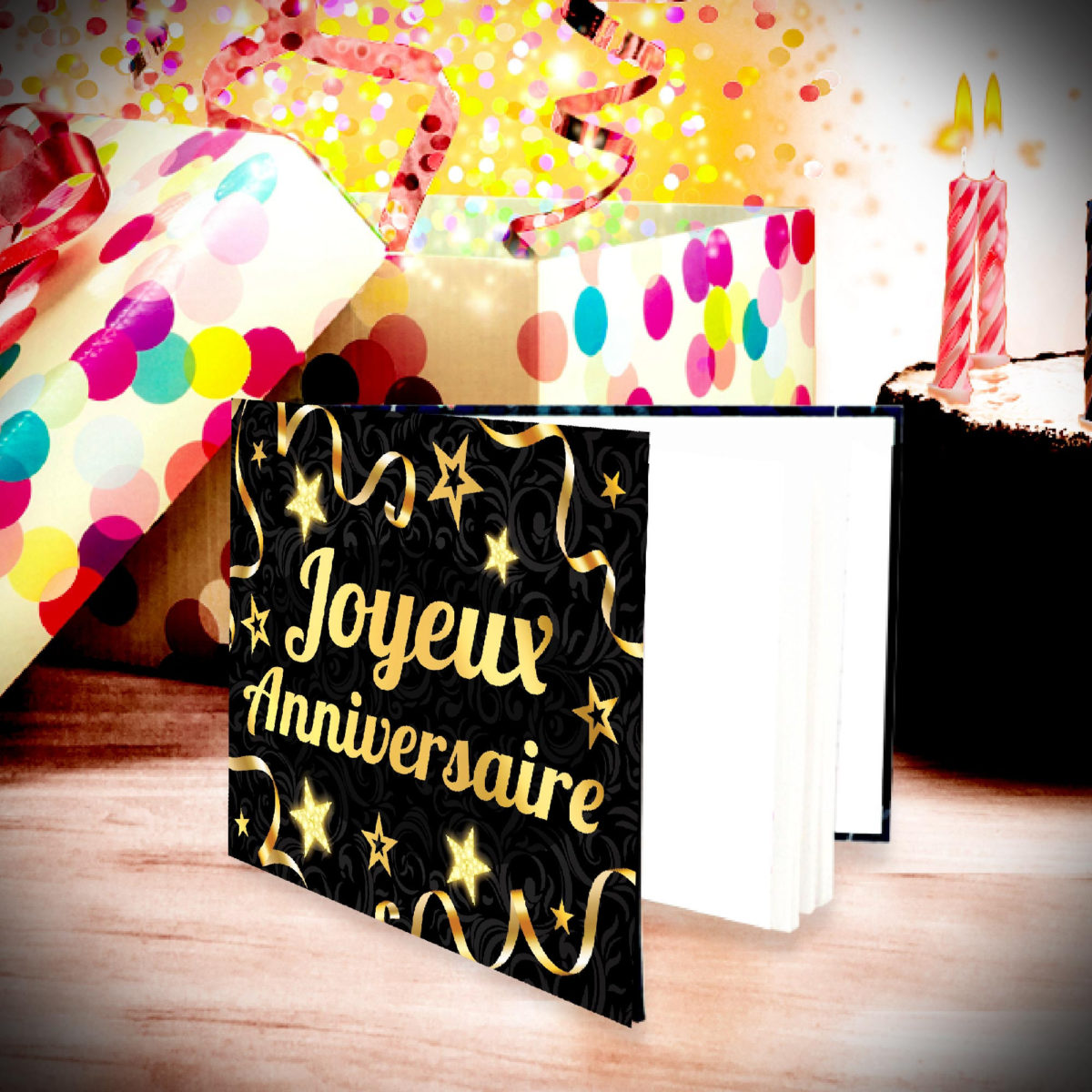 Livre d'Or Joyeux Anniversaire - Confettis - 20 pages