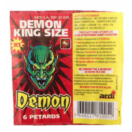 Festivitré Petard Demon King Size X 20 Paquets