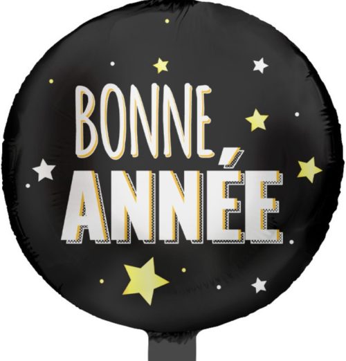 Festivitré BALLON BONNE ANNEE NOIR