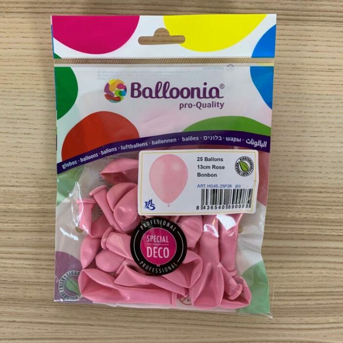 Festivitre Pochette 25 Ballons Rose Bonbon 13cm 750x750 1