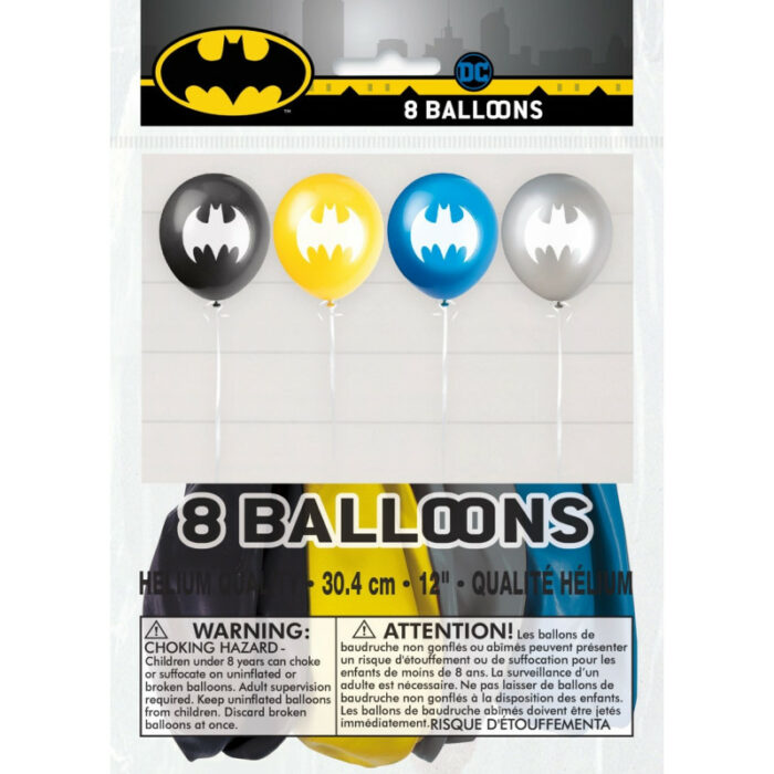 Festivitre 8 Ballons Latex 30 Cm Assortis Batman Avril 2021 2