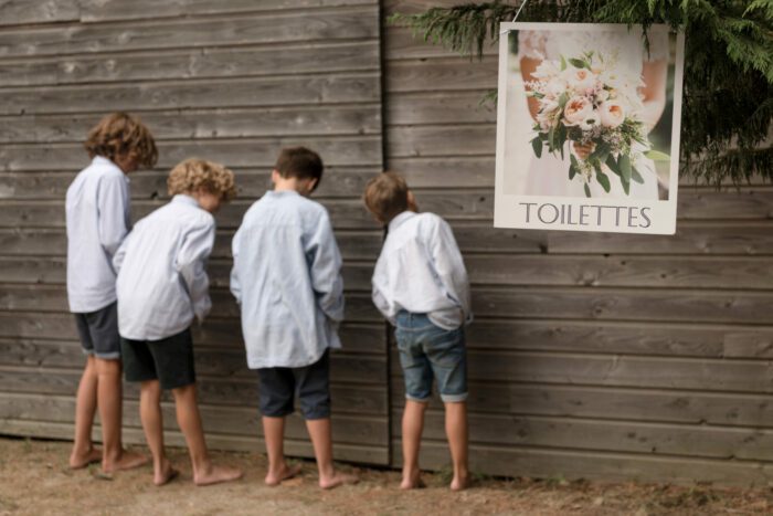 PANCARTE WEDDING CLIC TOILETTE