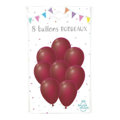 Festivitre 8 Ballons Bordeaux 30 Cm