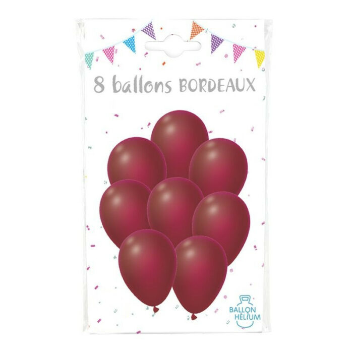 Festivitre 8 Ballons Bordeaux 30 Cm