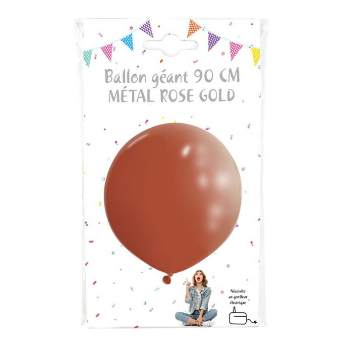 Festivitre Ballon Geant Metal Uni 90cm Rose Gold