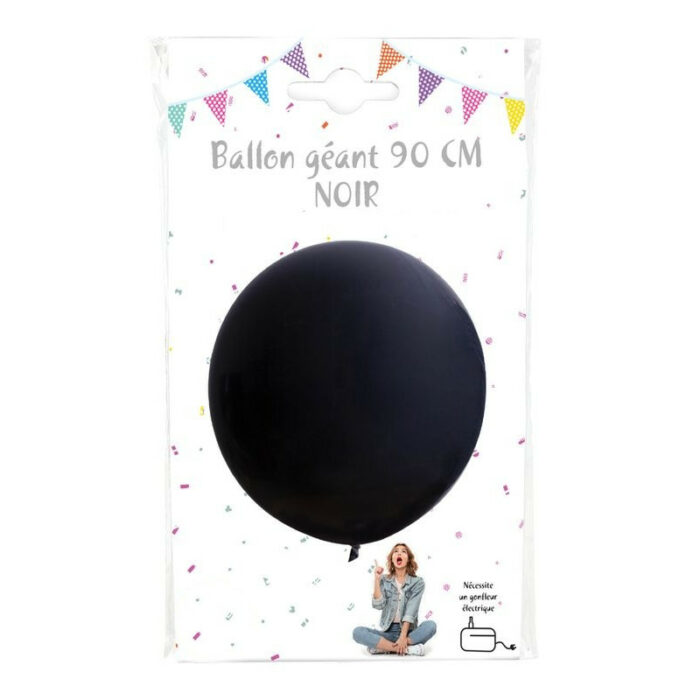 Festivitre Ballon Geant Uni 90cm Noir 1
