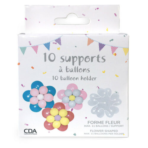 Festivitre Supports Ballons Forme Fleur X10 8 Cm