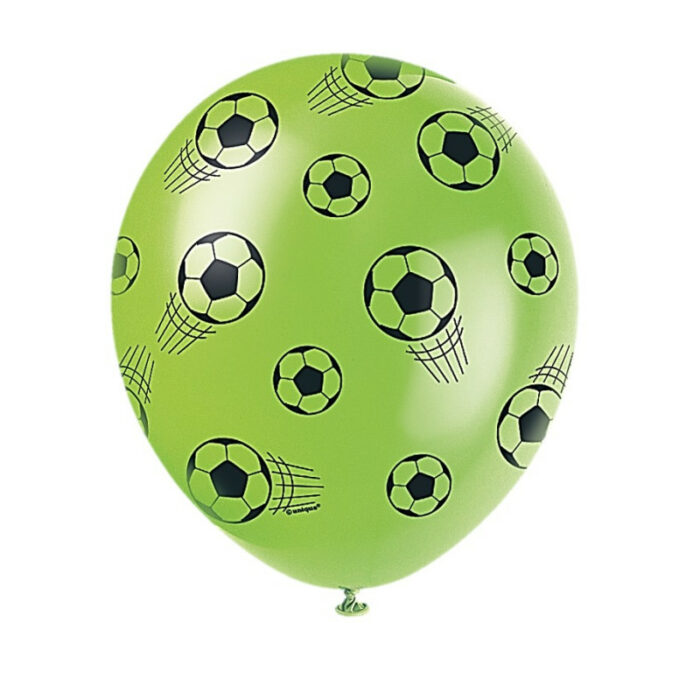 Festivitre 12 Ballons Latex 30 Cm Football 6 Blancs 6 Verts 2