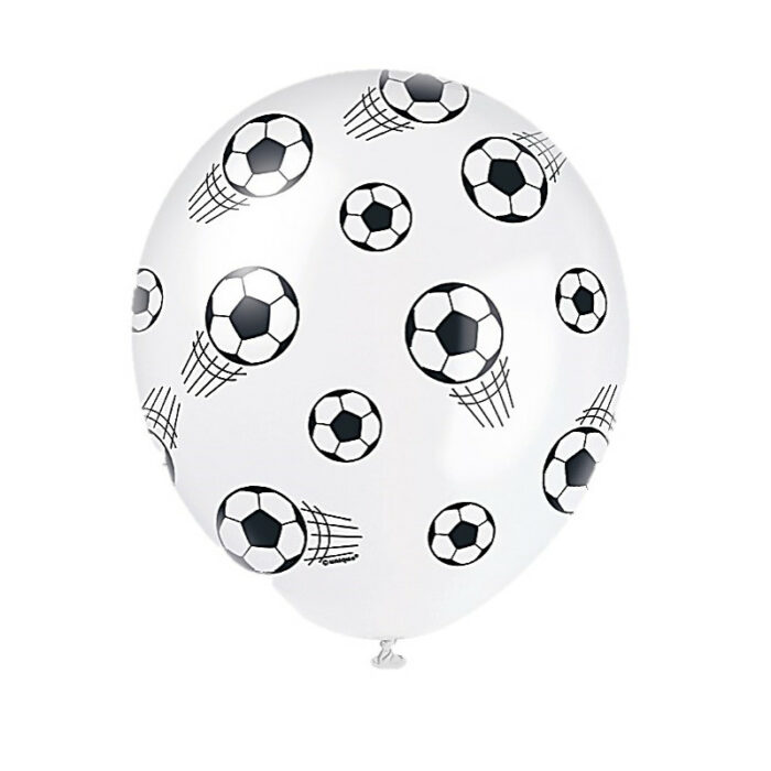 Festivitre 12 Ballons Latex 30 Cm Football 6 Blancs 6 Verts