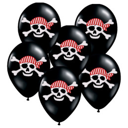 Festivitre 6 Ballons Latex Pirate 30 Cm