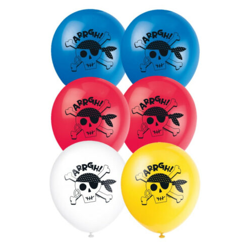Festivitre 8 Ballons Latex 23 Cm Ahoy Pirate