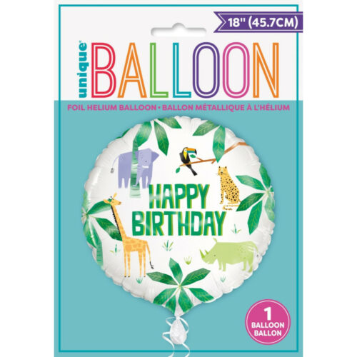 Festivitre Ballon Foil 45 Cm Safari Happy Birthday 1