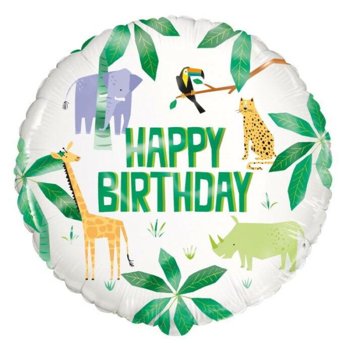 Festivitre Ballon Foil 45 Cm Safari Happy Birthday