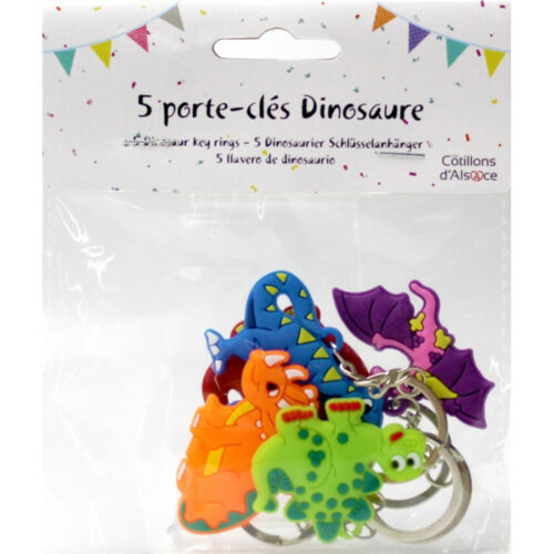 Festivitre Set De 5 Portes Clefs Dinosaures 1