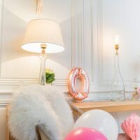 BALLON METAL ROSE GOLD CHIFFRE 0