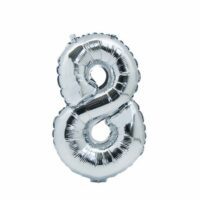 BALLON METAL ARGENT CHIFFRE 8 – Image 2