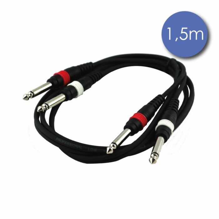 CABLE 2 JACK MALE 6.35 - 2 JACK MALE 6.35 1.5M