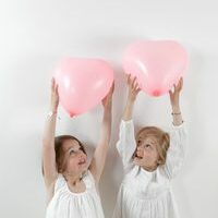 8 BALLONS CŒURS ROSES