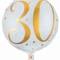 BALLON ALU BLANC 30 ANS