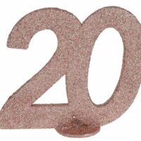 CHIFFRE ANNIVERSAIRE 20 PAILLETÉ ROSE GOLD