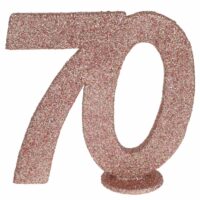 CHIFFRE ANNIVERSAIRE 70 PAILLETÉ ROSE GOLD