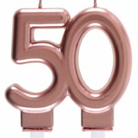 BOUGIE AGE ROSE GOLD 50 ANS