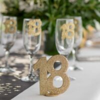 CHIFFRE ANNIVERSAIRE 50 PAILLETÉ OR – Image 2