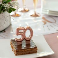 BOUGIE AGE ROSE GOLD 50 ANS – Image 2