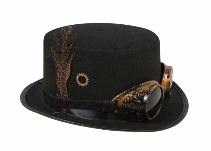 CHAPEAU HOMME HAUT DE FORME STEAMPUNK