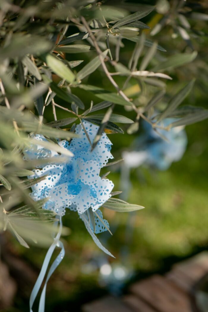 NOEUD AUTOMATIQUE FLEUR PAR 5 - BLEU