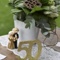 CHIFFRE ANNIVERSAIRE 50 PAILLETÉ OR – Image 4