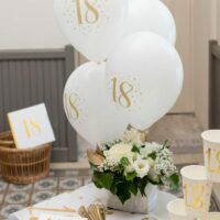 BALLON METAL OR 18 ANS PAR 8