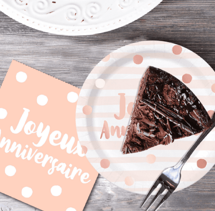PACK 12 SERVIETTES ANNIV BLUSH