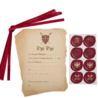 Lot de 8 cartes d'invitation anniversaire Chevalier
