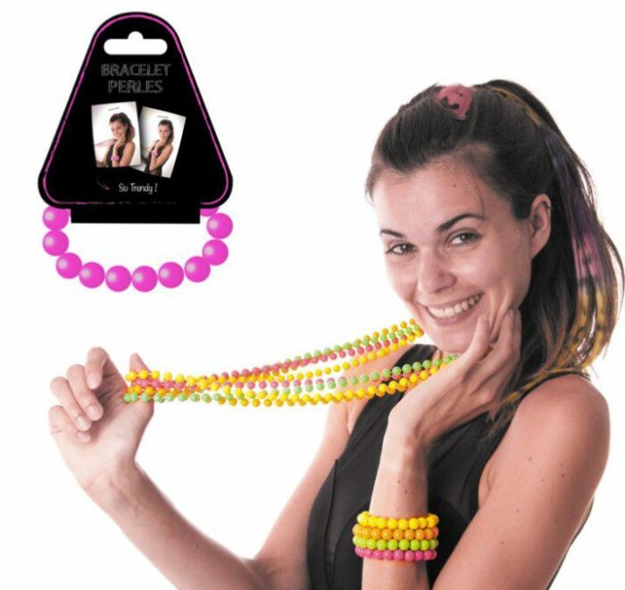 BRACELET PERLES ROSE