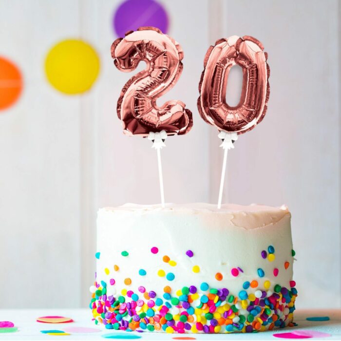 DECO GATEAU BALLON ROSE DORE 2 – Image 2