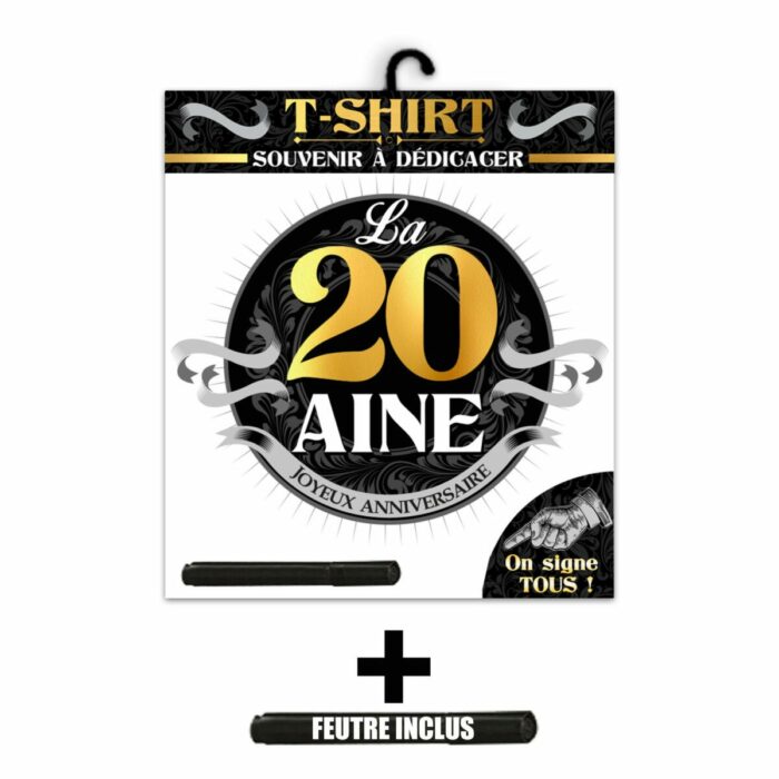 T-SHIRT ANNIVERSAIRE HOMME 20AINE – Image 3