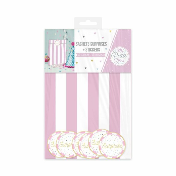 6 SACS SURPRISE - ROSE ET BLANC – Image 3