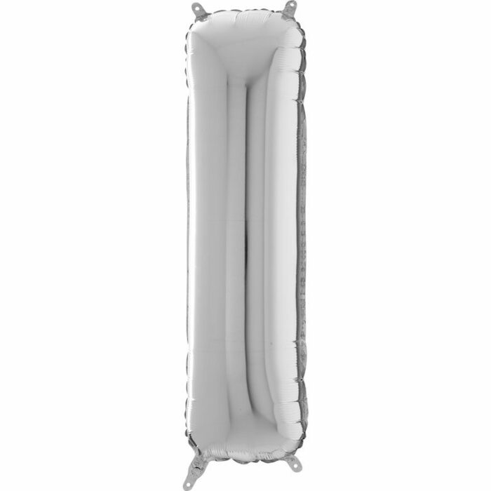 BALLON ALU LETTRE I COULEUR ARGENT 26" (66CM)