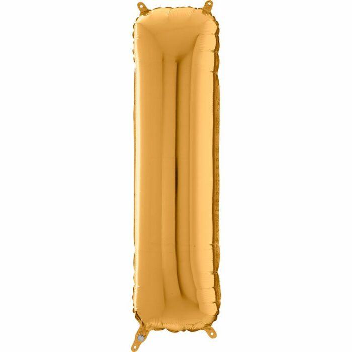 BALLON ALU LETTRE I COULEUR OR 26" (66CM)