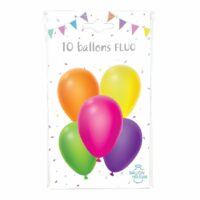 10 BALLONS LATEX FLUO 26CM