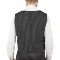 GILET SANS MANCHE NOIR RAYE BLANC - S/M – Image 2