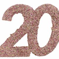 CONFETTIS PAILLETTES 20 ANS ROSE GOLD PAR 6