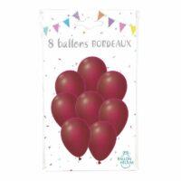 8 BALLONS BORDEAUX 30 CM – Image 2