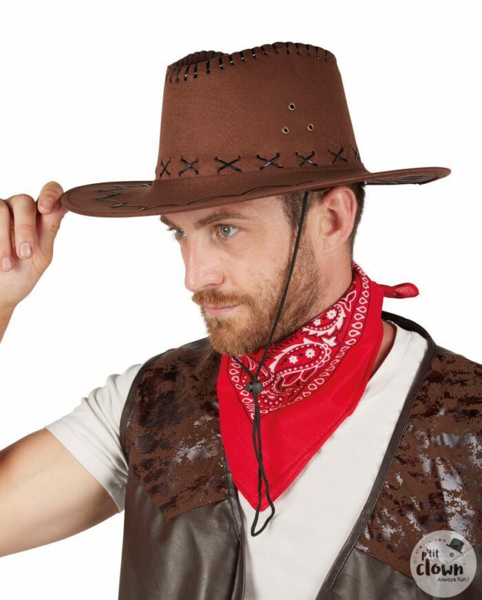 CHAPEAU STYLE NUBUCK COWBOY BUFFALO - MARRON – Image 2