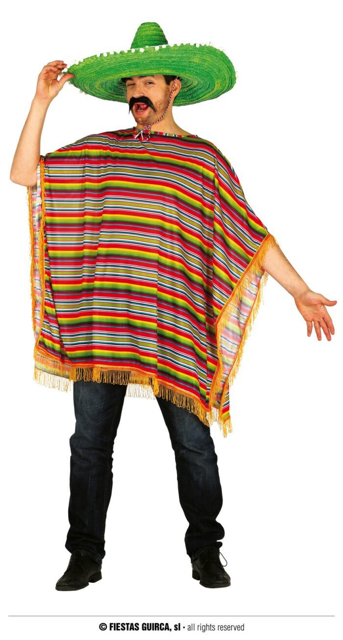 PONCHO MÉXICAIN ADULTE TAILLE L