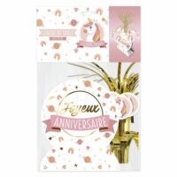 CENTRE DE TABLE JOYEUX ANNIVERSAIRE LICORNE – Image 3