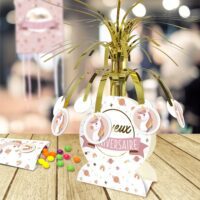 CENTRE DE TABLE JOYEUX ANNIVERSAIRE LICORNE