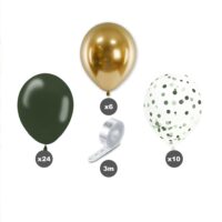 KIT ARCHE A BALLONS VERT ET OR JUNGLE PARTY – Image 2